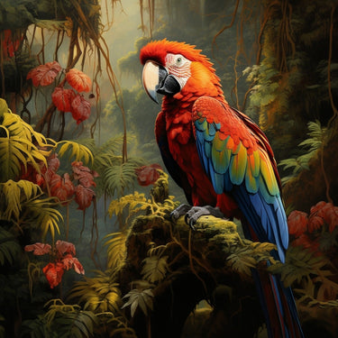 Parrot in Tree Canvas